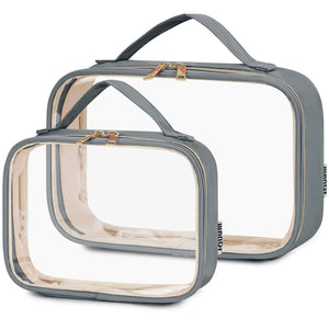 TSA Approved Clear Makeup Bag Cosmetic Pouch with Handle - WF5189