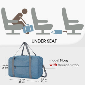 WANDF Denim Luggage Bag For Travel