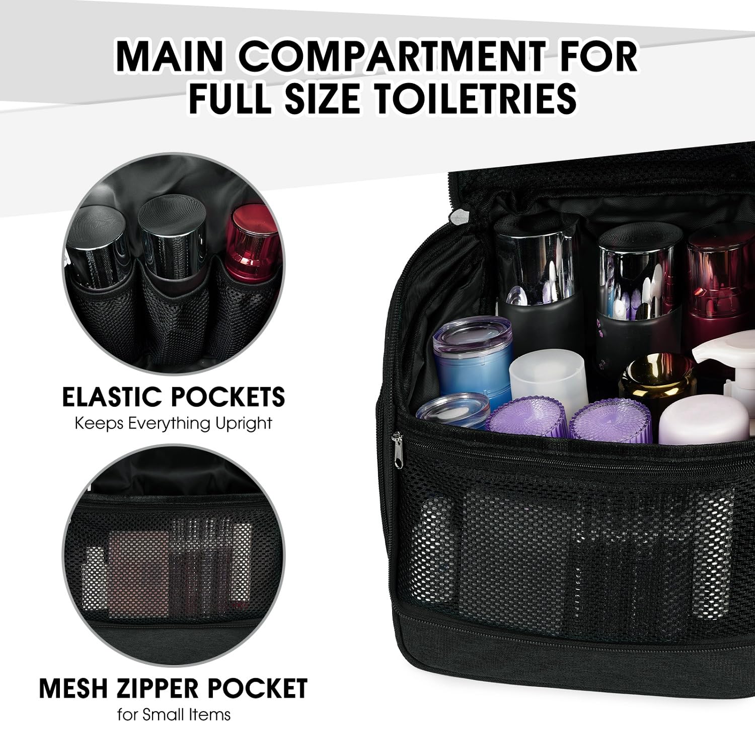 Hanging Travel Toiletry Bag Waterproof Makeup Cosmetic Small Travel Bag For  Women Bathroom And Shower Organizer Kit With Sturdy Hook For Toiletries