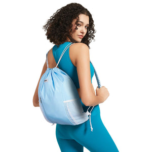 Drawstring Backpack with Shoulder Pad & Mesh Pocket