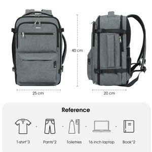 Full Opening Travel Hand Luggage Backpack with Wet Pocket