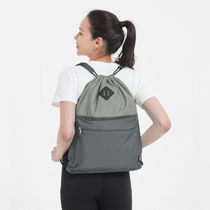 WANDF Drawstring Sports Gym Backpack with Shoulder Pad