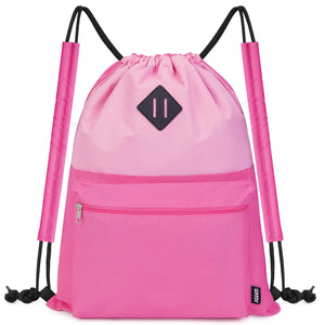 WANDF Drawstring Sports Gym Backpack with Shoulder Pad