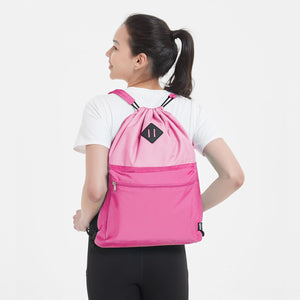 WANDF Drawstring Sports Gym Backpack with Shoulder Pad