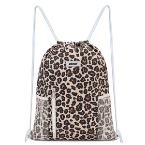 Sports Gym Drawstring Backpack with Mesh Pockets - WF6038