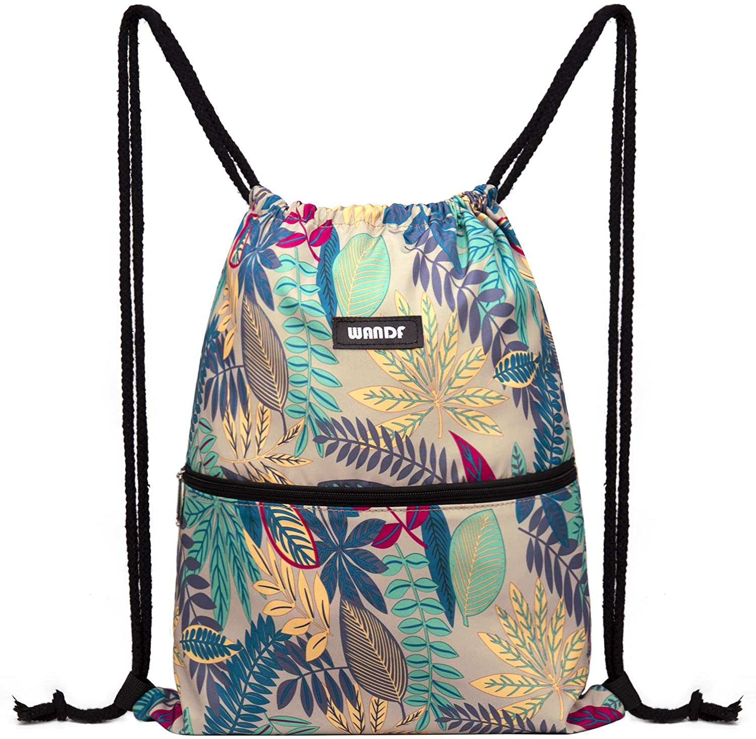 Zodaca 2 Pack Cinch Sack Drawstring Backpack For Beach Trips, Water  Resistant Gym Bag With Front Zipper Pockets For Yoga, 13 X 17 Inch, Animal  Print : Target