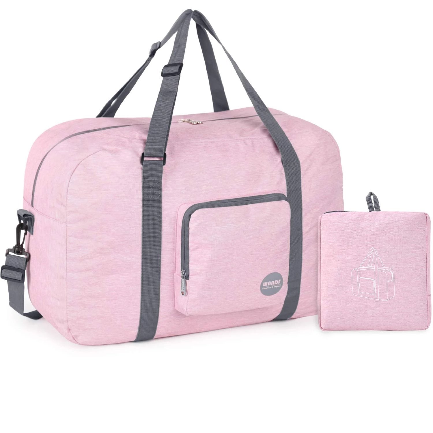 BRÜUN Large Size Duffel Bag with Protective Cover – A Pink Colored